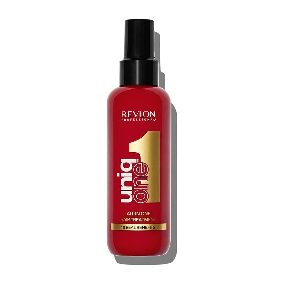 Revlon UniqONE Professional Leave In Conditioner Gifts For Women / Men Vegan Hair Treatment For Shine Frizz Control (150ml) Classic All Hair Types