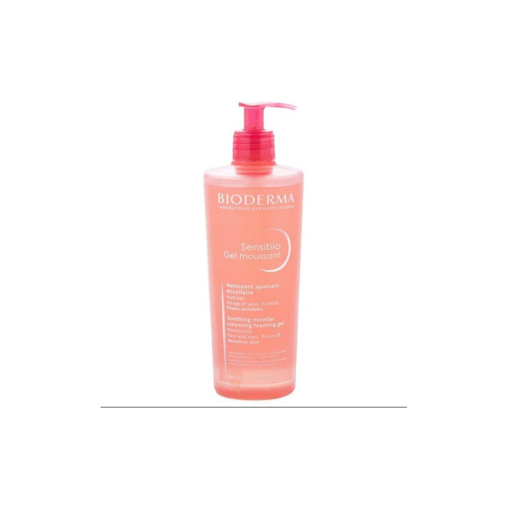 Bioderma Sensibio Moussant Gel 500ml - Gentle Cleansing Foaming Gel for Sensitive Skin