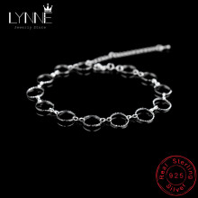 Hot 925 Sterling Silver Anklets Bracelet Round Pendant Foot Anklet Chain Women Ankle Bracelet Foot Jewelry