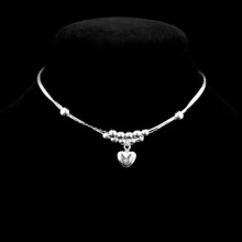 Foot Anklet 925 Sterling Ladies Silver Anklets Bracelet Chain For Women Love Heart Pendant Foot Pulseras Jewelry