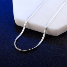 European Woman Girl Party Birthday Wedding Gift 2MM Flat Snake 925 Sterling Silver Chain Anklet JL06