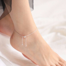 Hienoja koruja 925 Sterling Silver Snake Chain Bow Knot Anklets säädettävä naisten tarvikkeet