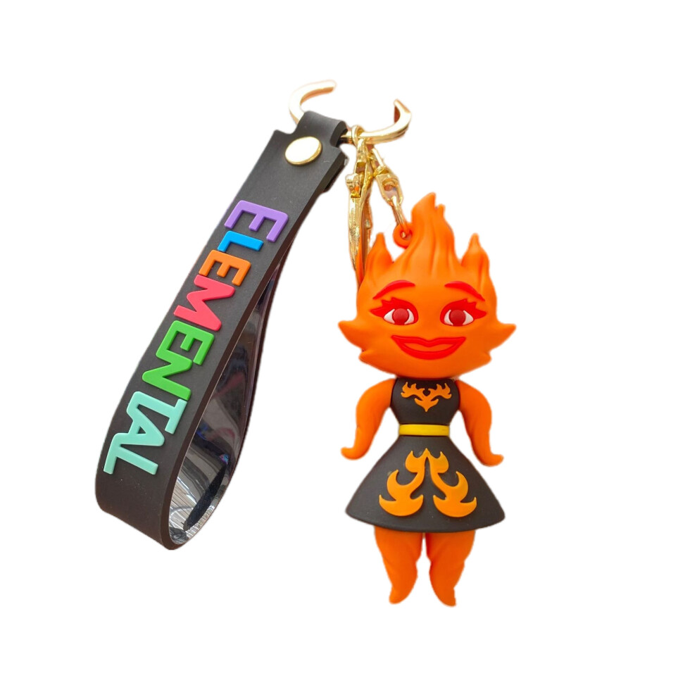(Ember) Ember Wade Elemental Keychain Bag Pendant Cartoon Keyring Accessories Gift Decor