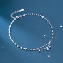 925 Sterling Silver Jewelry Bracelet On The Leg For Girl Woman Anklets Chain Gift Female Adjustable Foot Silver Decoration