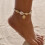 charm anklet small ball and wafer shell Anklet ID 40385 2