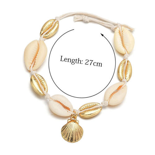 charm anklet small ball and wafer shell Anklet ID 40385 2