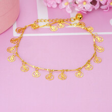 OMHXFC JB07 Jewelry European Fine Hot Woman Girl Party Birthday Wedding Gift Flower Heart Chinese Words Anklet