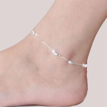 Top 925 Silver Anklets For Women Jewelry Frosted Ball Anklet Girl Accessories Olive Balls Anklets Female