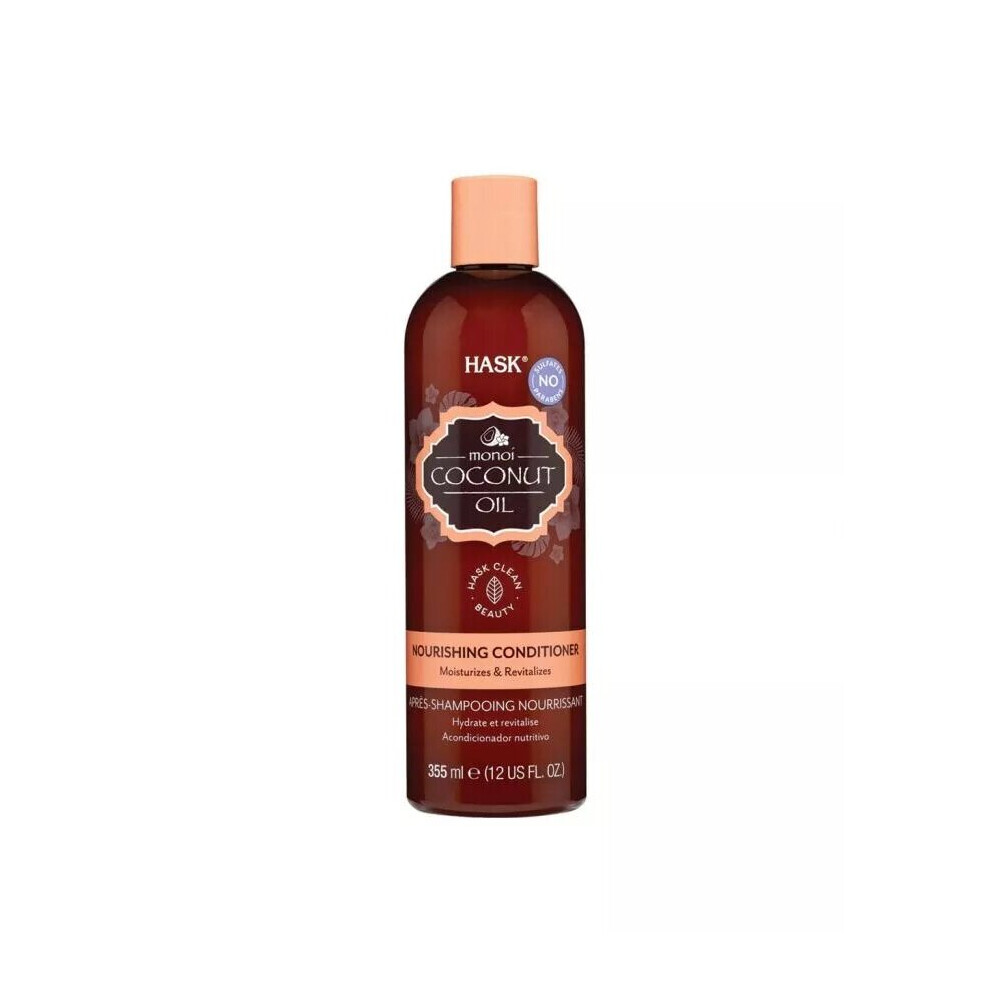 Hask Monoi Coconut Oil Nourishing Conditioner Infused with Tahitian Monoi Oil 355mL