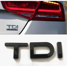 Gloss Black TDI Badge for Audi A3 A4 A5 A6 Q3 Q5 Q7 TT Quattro - 7.9x2.6 cm, Self-Adhesive, Rustproof & Waterproof