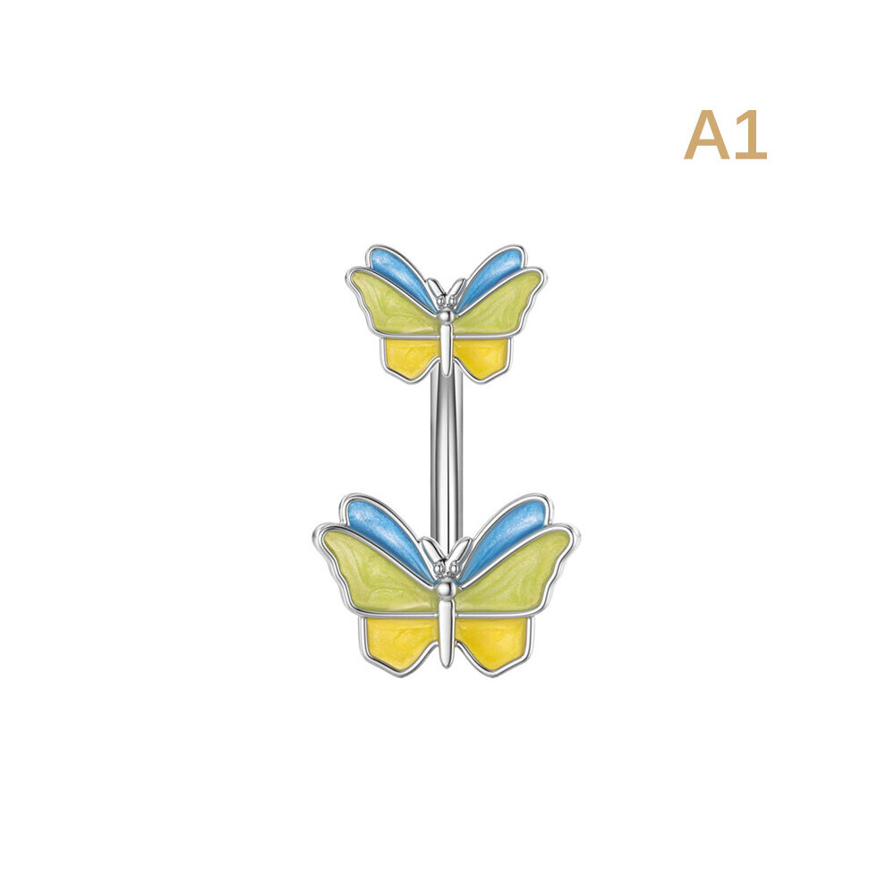 Butterfly Belly Button Ring Surgical Steel Navel Piercing Ring Jewelry Accessories For Girls Woman Gift-image-OPC-PBSH6KJ-NEW