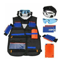 20Pcs 1 Set Kids Tactical Vest for Guns Series Nerf Vest Jacket Kit Gift