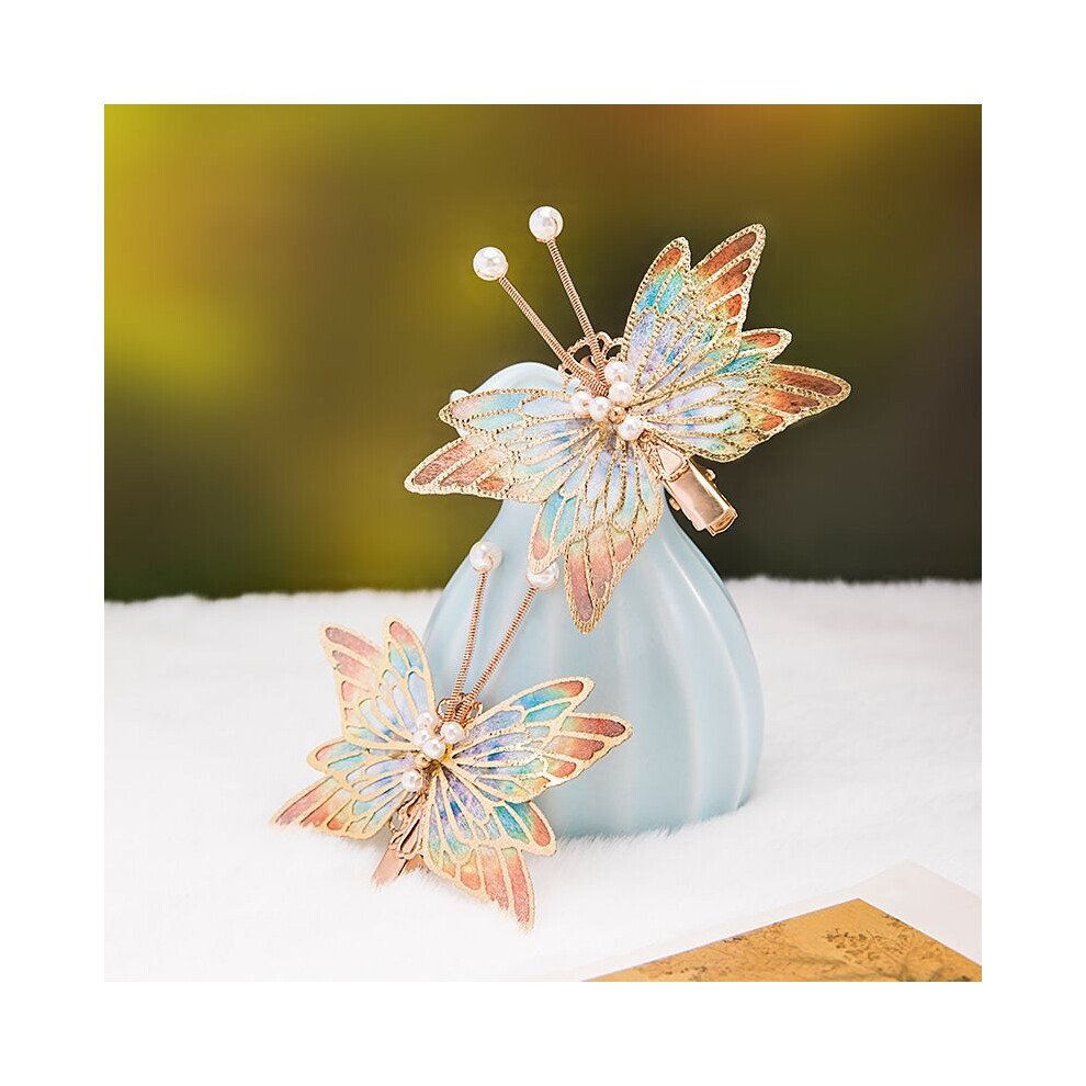 Vintage Hairpin Hanfu Hair Accessories for Women Butterfly Hair Grips Barrette-image-OPC-PBSH78Y-NEW