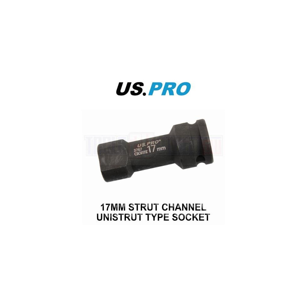 US PRO Tools 17mm Strut Channel Unistrut Type Socket  Length 72mm 1/2" DR 3767