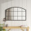 Living And Home Arched Modern Black Framed Wall Mirror 1