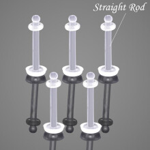 6pcs/lot Flexible Acrylic Clear Nose Stud Rings Eyebrow Cartilage Piercings Labret Retainer Bar Lip Piercings Jewelry