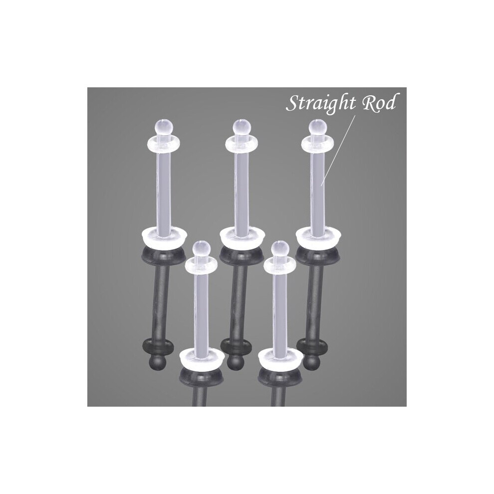 6pcs/lot Flexible Acrylic Clear Nose Stud Rings Eyebrow Cartilage Piercings Labret Retainer Bar Lip Piercings Jewelry-image-OPC-PBSHDGN-NEW