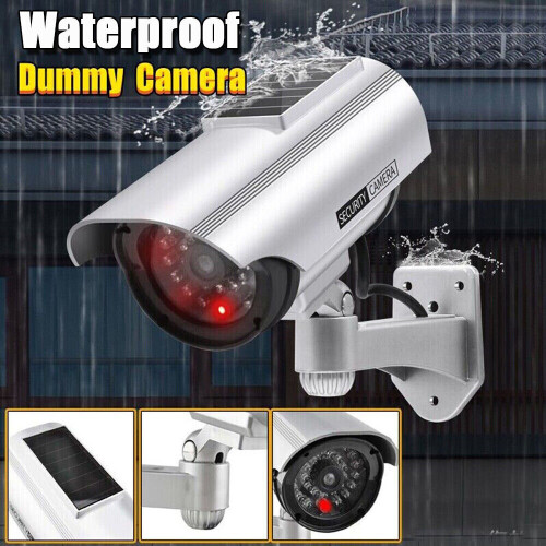 Solar Powered Light Dummy Fake Security Camera LED Outdoor  Lights