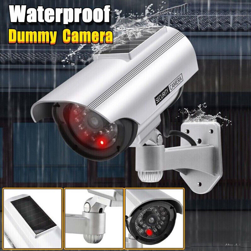 Solar Powered Light Dummy Fake Security Camera LED Outdoor  Lights