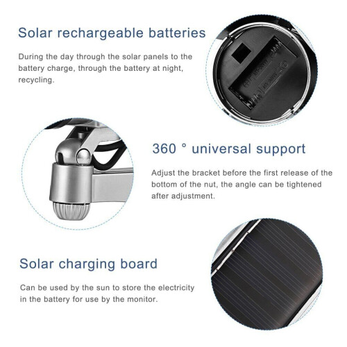 Solar Powered Light Dummy Fake Security Camera LED Outdoor  Lights 1