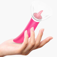 Tongue Licking and Vibration to Stimulate Breasts Clitoral Vibrators