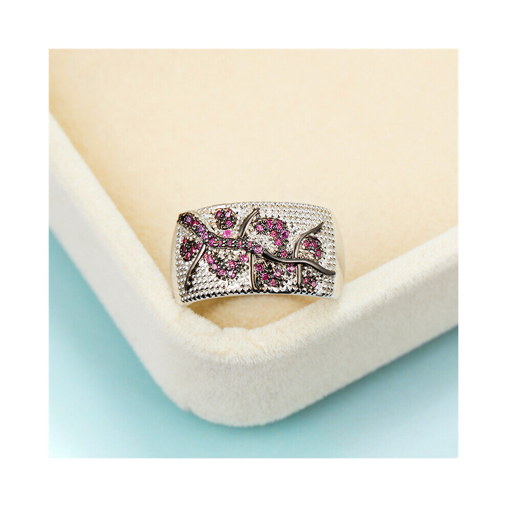 Vintage Female Green Crystal Stone Ring Silver Big Wedding Ring Bridal Branches Engagement Rings For Women-image-OPC-PBSHJ9N-NEW