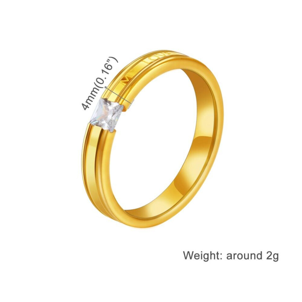 Romantic Engraved Letter MY LOVE Zircon Stone Finger Ring for Couple Silver Wedding Band Rings Engagement Jewelry-image-OPC-PBSHHYP-NEW
