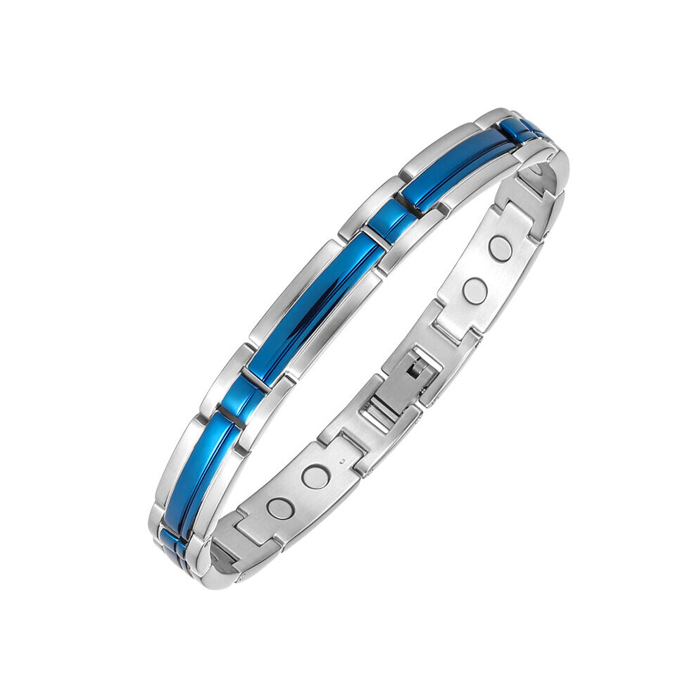 Classic Stainless Steel Men's Bioenergy Magnet Bracelet-image-OPC-PBSHP88-NEW