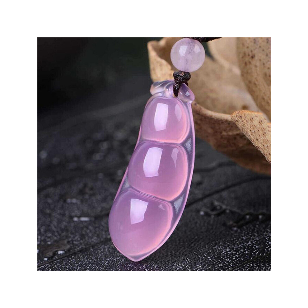 Powdery natural jade four seasons bean pendant fufu jade myelin four seasons rich pendant women's pendant-image-OPC-PBSHPRT-NEW