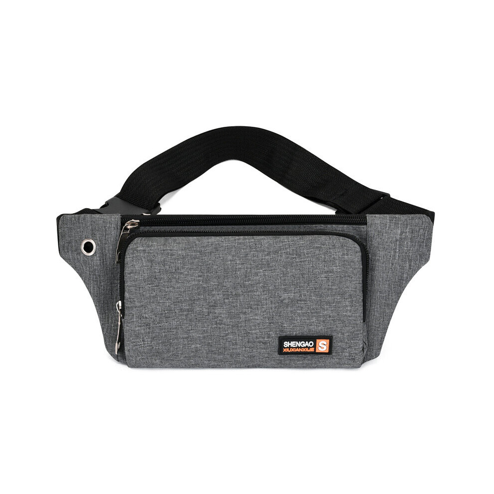 Waist Bag Nylon Man Belt Pouch Women's Bag Waist Pack Wallet Zip Travel Hiking Bag Red Gray Waist Bag For Men Unisex-image-OPC-PBSHRR5-NEW