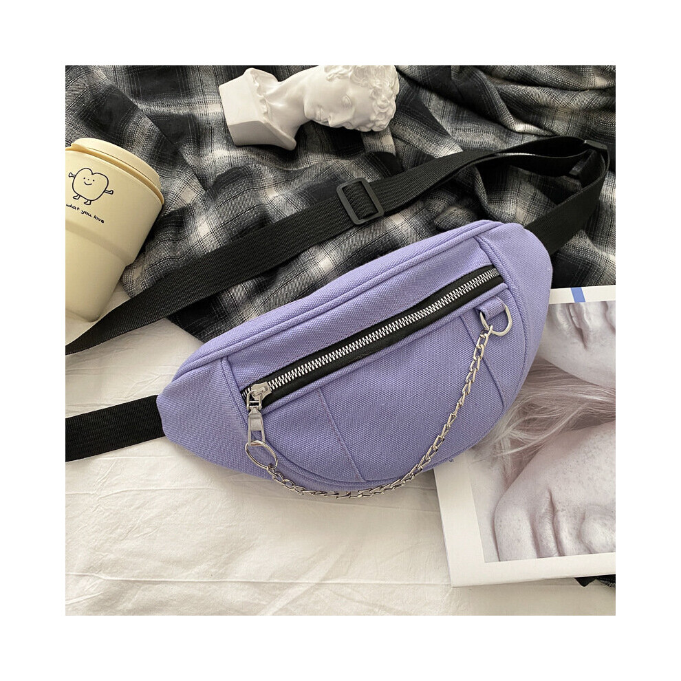 Women Fanny Pack Waist Bag Ladies Canvas Travel Money Phone Chest Banana Bag Female Bum Belt Bags for Women-image-OPC-PBSHSNF-NEW