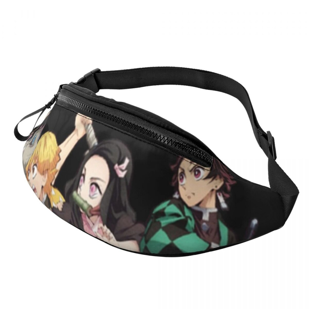 Demon Slayer Inosuke Zenitsu Nezuko Tanjiro Waist Bag Kimetsu no Yaiba Fishing Unisex Waist Pack Polyester Print Bag-image-OPC-PBSHSZS-NEW
