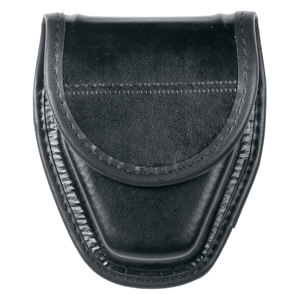 Black Double Handcuff Case Hidden Snap Law Enforcement Military Standard Double Handcuff Pouch With Belt Loop