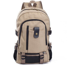 (beige, 17 Inches) Casual Camping Male Backpack Laptop Backpack Hiking Bag Large Capacity Men Travel Backpack Canvas Youth Sport Bags