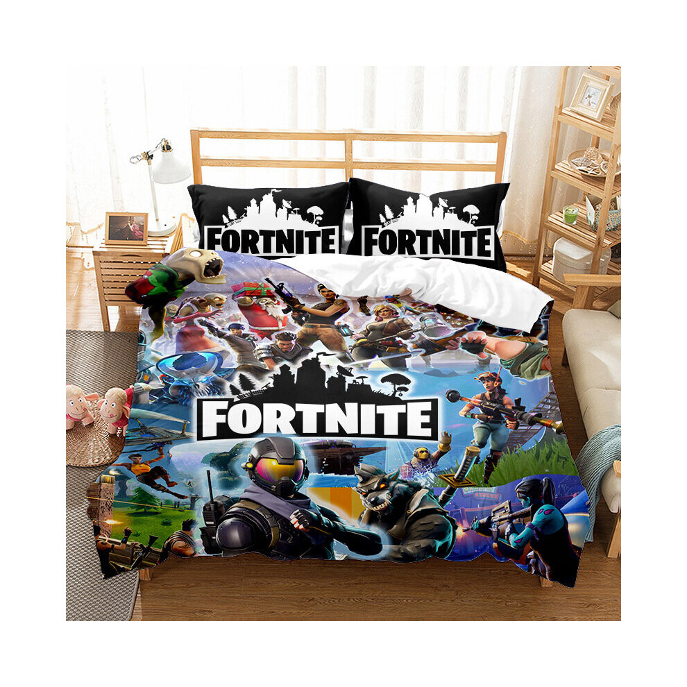 (Style 07, Single) Fortnite Bedding Single Double King Duvet Cover UK