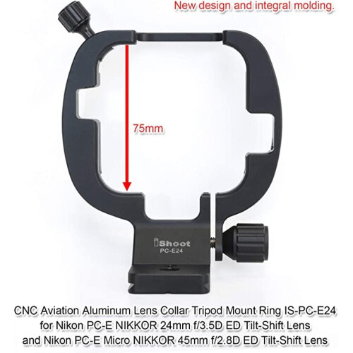 iShoot Tripod Mount Ring, Lens Collar Support Holder for Nikon PC-E Micro 1