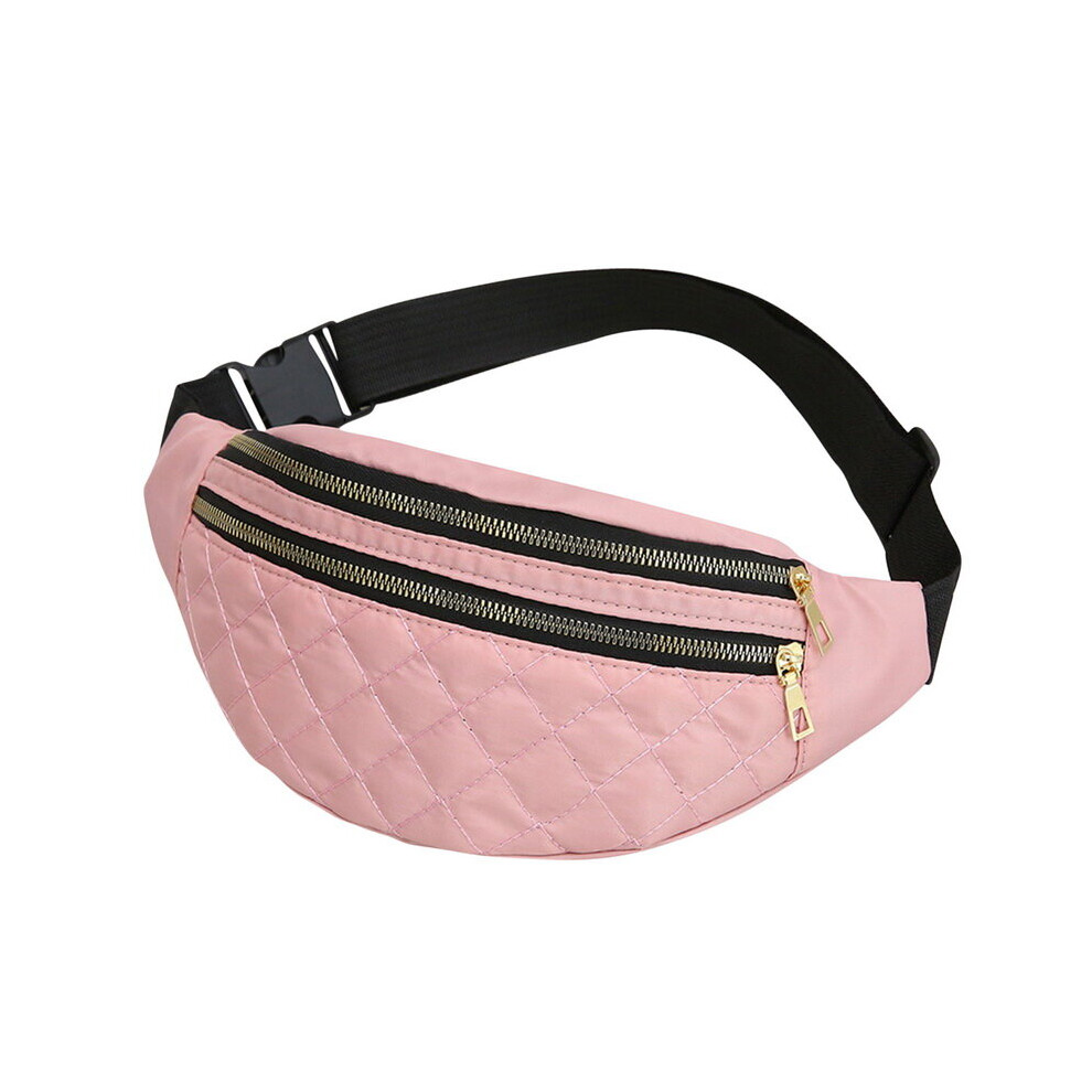 Plaid Waist Bag Pu Leather Belt Bags Women Crossbody Chest Bag Travel Phone Pouch Female Fanny Pack Banana Hip Purse-image-OPC-PBSJ6BD-NEW