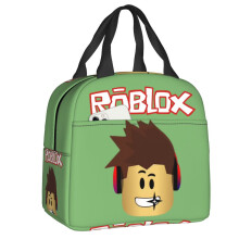 Robot Anime Game Robloxs Insulated Lunch Bag for Outdoor Picnic Resuable Cooler Thermal Lunch Box Women Kids School Food Bags
