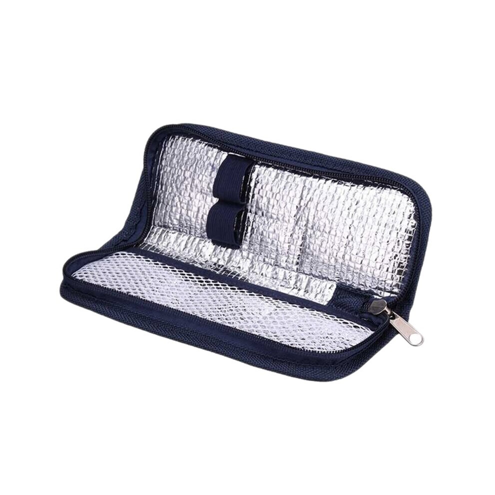 Grey Insulin Cooler Travel Case Diabetic Medication Organizer Cooler Bag