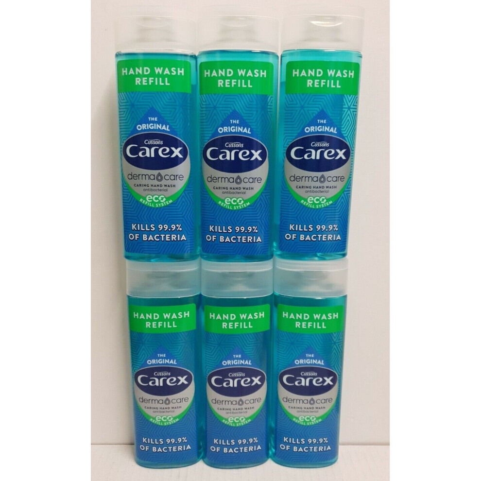 CAREX DERMA CARE ORIGINAL LIQUID SOAP 250ML REFILL X 6 BOTTLES