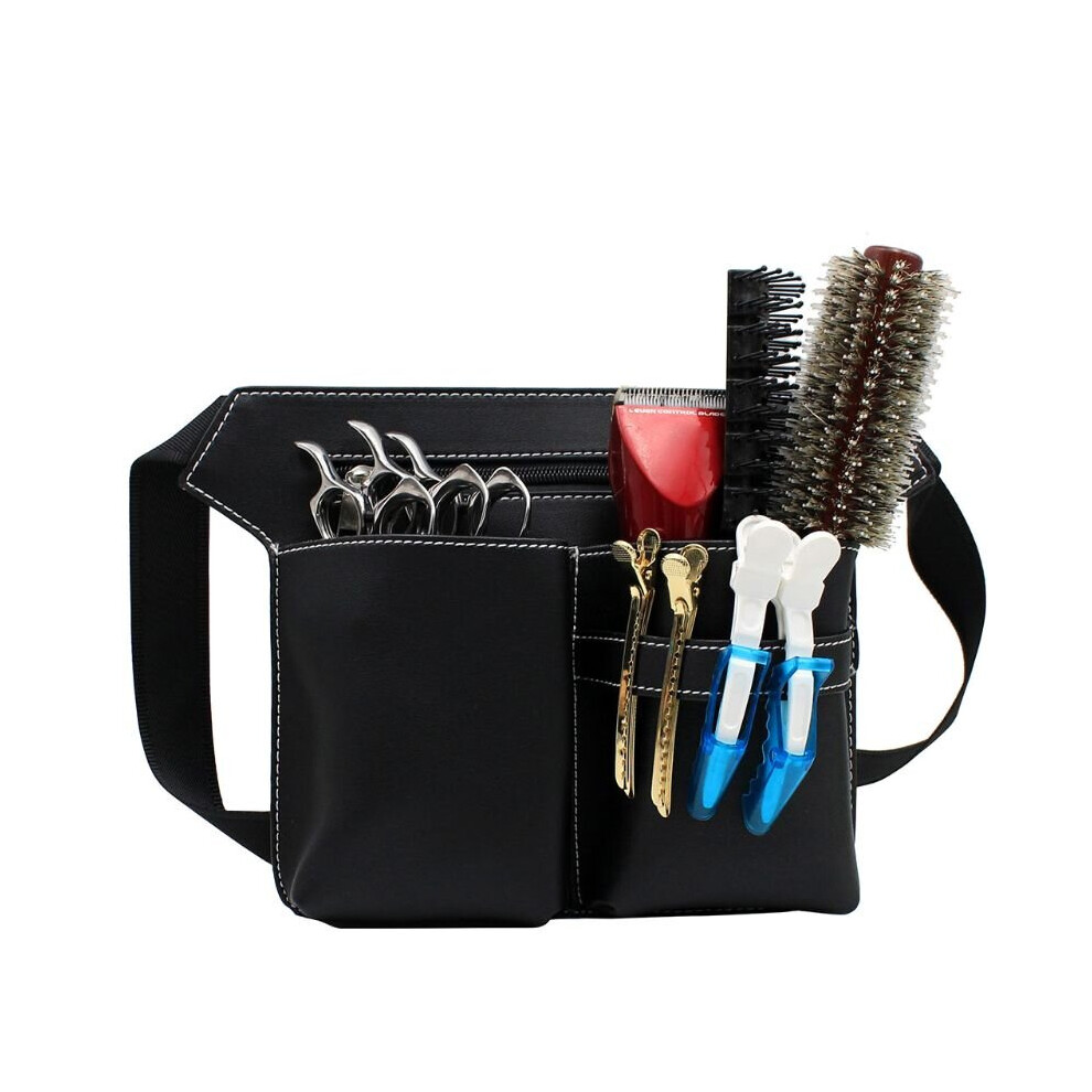 Black Professional Barber Scissors Bag Waist Pack Pouch Hairdressing Hair Salon Tool