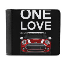 One Love MINI Leather Wallet Men's Wallet Purse Money Clips Petrolhead Mini Car Gearhead Car Enthusiast Mini Love Mini