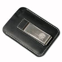 Top Leather Money Clip Metal Men Slim Bills Cash Clips Clamp for Money Thin Bill fold Holder