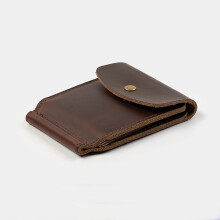 Leather Money Clip for Men Slim with Metal clips Money Holder Vintage Mens Wallet Clip