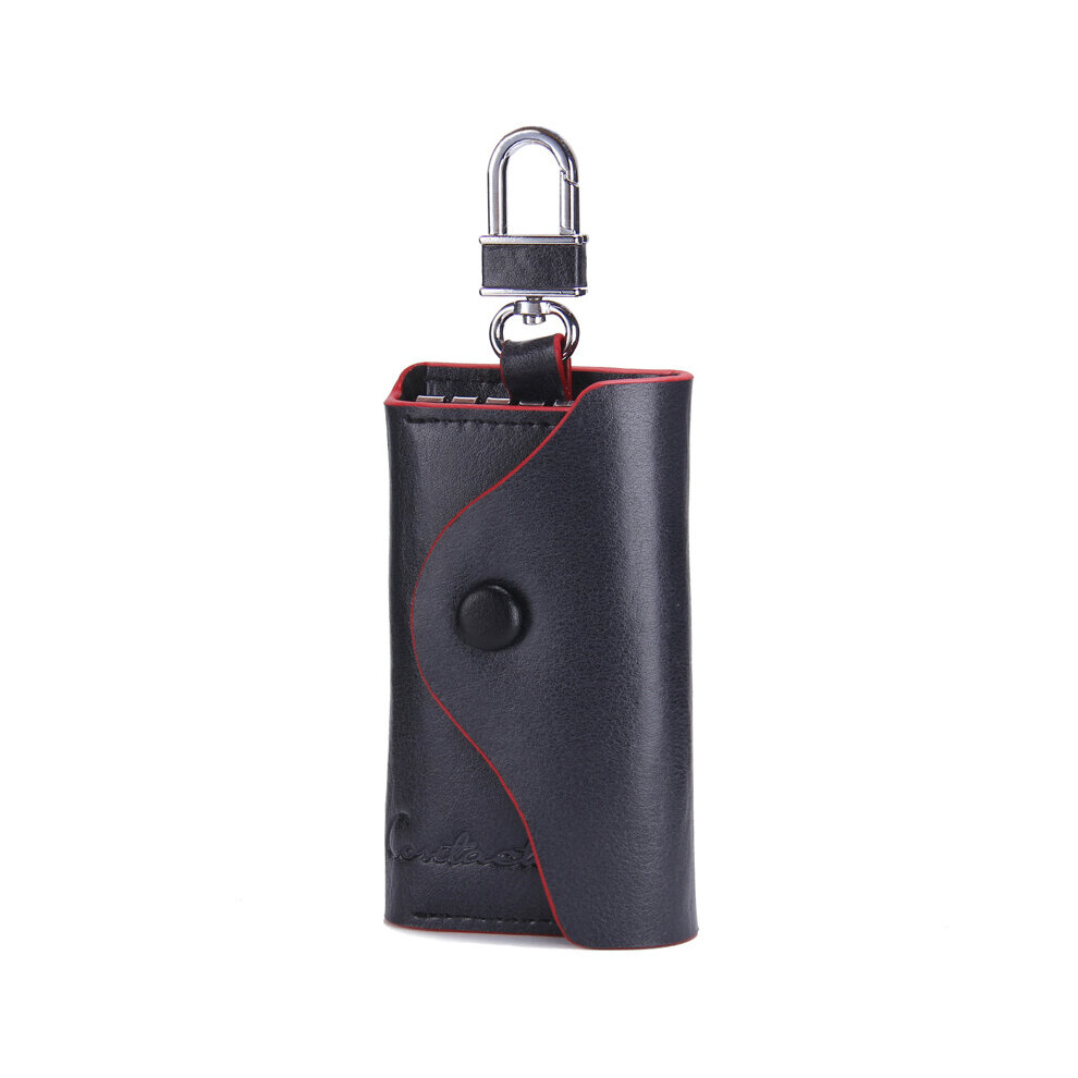 Men's Car Keys Wallets Cowhide Leather Male Key Holder Organizer Housekeeper Keychain Purse Key Ring Bag Keys Case Pouch Grey 885659296703