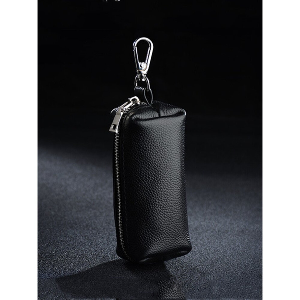 Key Cover Leather Car Keychain Housekeeper Bag Zipper Wallet Key Holder Organizer Case Pouch Men Women Brown 885659297601
