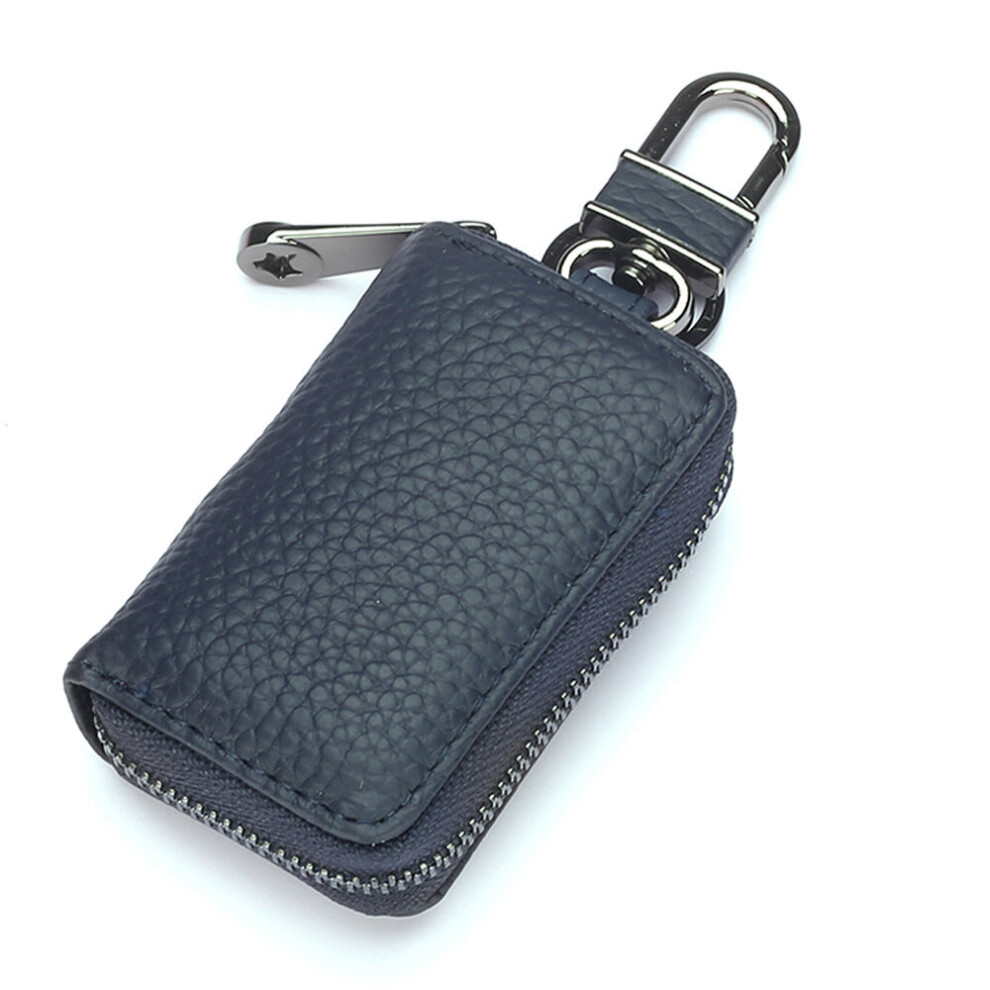 Key Holder For Car Keys Wallet Pouch Bag Leather Keychain Housekeeper Versatile Car Key Case Organizer Zipper Key Cover Brown 885659298981