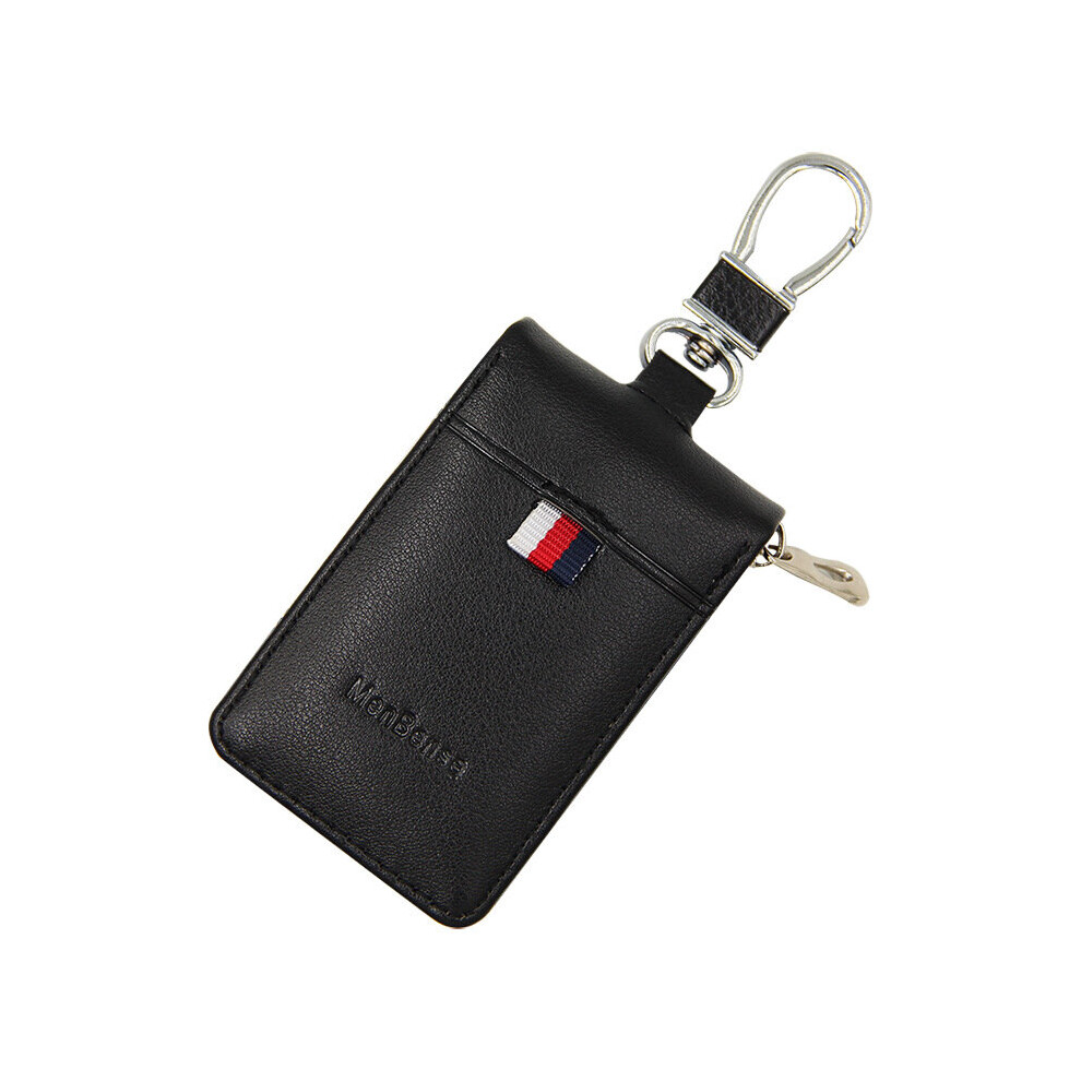Pu Leather Chain Car Key Wallets Men Women Holder Housekeeper Organizer Zipper Case General Models Zipper Pouch Keychain Black 885659312038