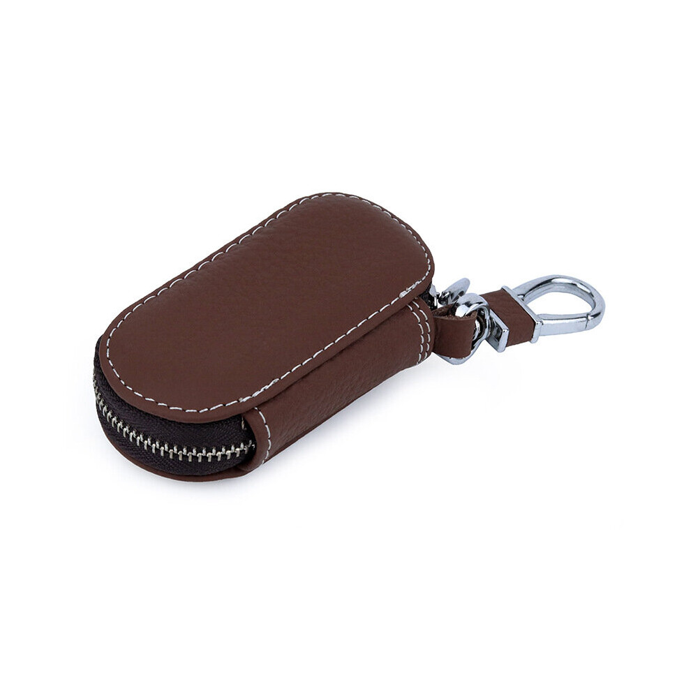Car Key Caseleather Universal Key Pouch Waist Hanging Top Layer Cowhide Car Remote Control Cover Keys Holder Brown 885659310645