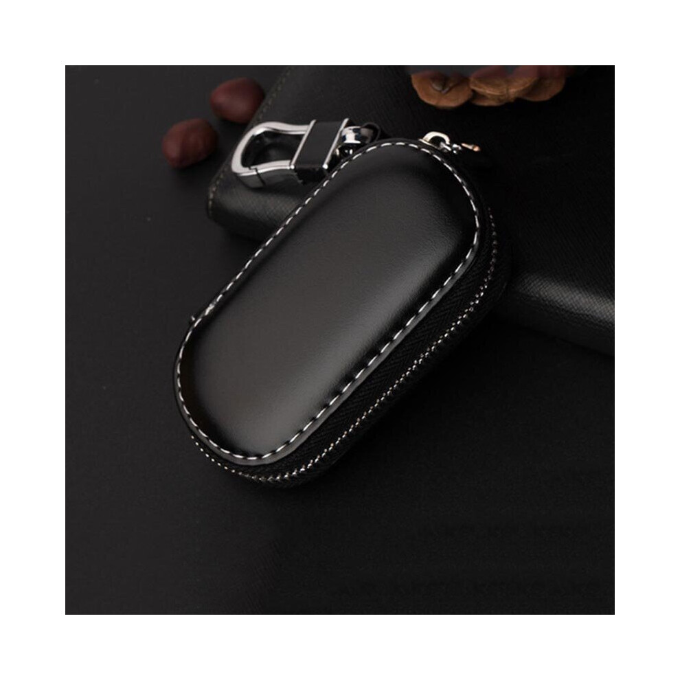 Car Key Pouch Bag Case Wallet Holder Chain Key Wallet Ring Collector Housekeeper Pocket Key Organizer Smart Leather Keychain Brown 885659310805